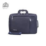 تصویر اختصاصی از نمای جلوی کیف دستی لپ‌تاپی نوژيا Nuoxiya کد ۱۰۶۵ در رنگ سرمه‌ای همراه با بند