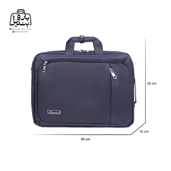 تصویر اختصاصی از سایزبندی کیف دستی لپ‌تاپی نوژيا Nuoxiya کد ۱۰۶۵ در سرمه‌ای