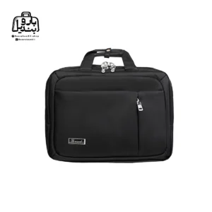 تصویر اختصاصی از نمای جلوی کیف دستی لپ‌تاپی نوژیا کد ۵۰۳۶ در رنگ مشکی