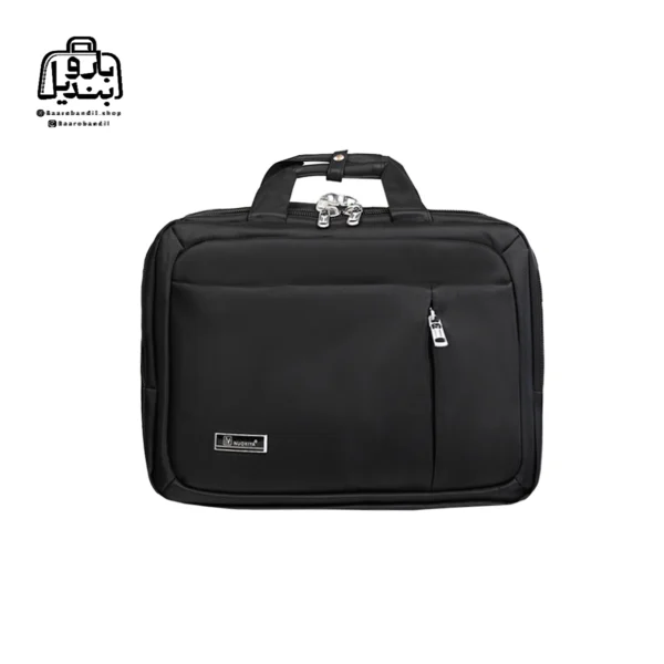 تصویر اختصاصی از نمای جلوی کیف دستی لپ‌تاپی نوژیا کد ۵۰۳۶ در رنگ مشکی