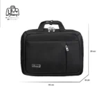 تصویر اختصاصی از سایزبندی کیف دستی لپ‌تاپی نوژیا کد ۵۰۳۶ در رنگ مشکی