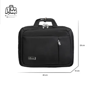 تصویر اختصاصی از سایزبندی کیف دستی لپ‌تاپی نوژیا کد ۵۰۳۶ در رنگ مشکی