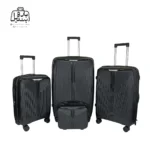 تصویر اختصاصی از چمدان چهار تکهٔ هرموسا کد ۸۰۲۱ در رنگ مشکی