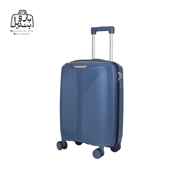 تصویر اختصاصی از سایز کوچک (داخل کابین) چمدان هرموسا کد ۸۰۲۱ در رنگ سرمه‌ای