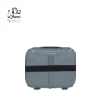 تصویر اختصاصی از نمای پشتی کیف آرایشی چمدان هرموسا کد ۸۰۲۱ در رنگ سبز طوسی