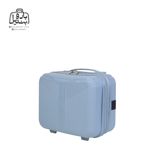 تصویر اختصاصی از کیف آرایشی چمدان هرموسا کد ۸۰۲۱ در رنگ آبی روشن