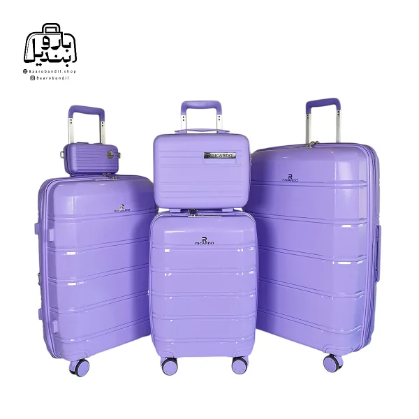 تصویر اختصاصی از چمدان پنج تکهٔ ریکاردو در رنگ یاسی