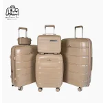 تصویر اختصاصی از چمدان پنج تکهٔ ریکاردو در رنگ نسکافه‌ای