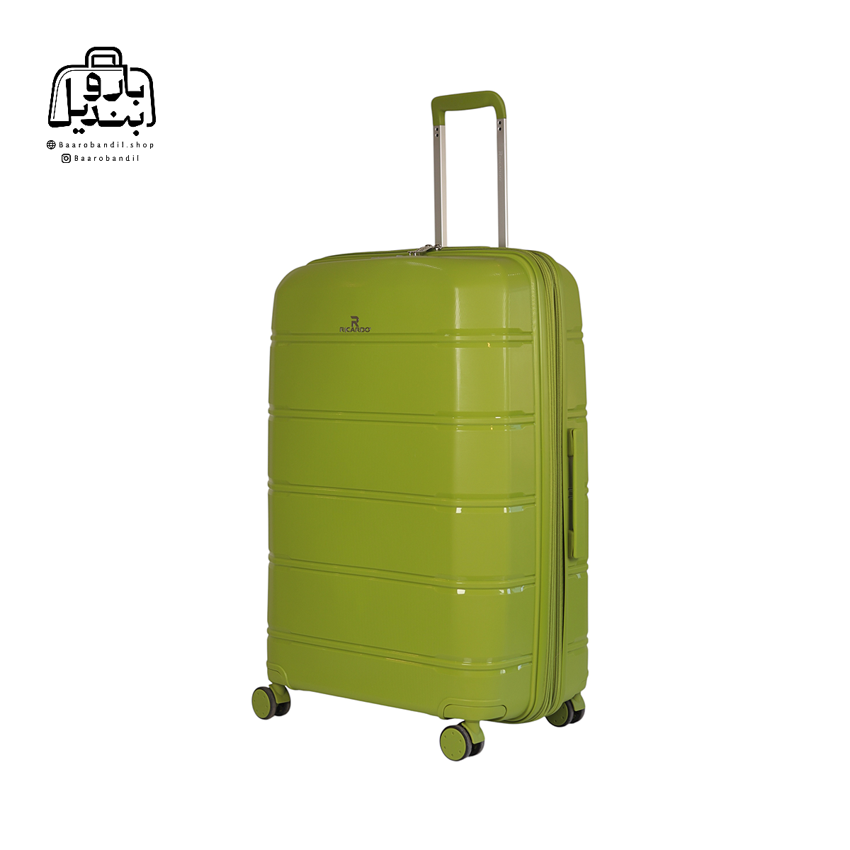 تصویر اختصاصی از چمدان سایز بزرگ ریکاردو در رنگ سبز پسته‌ای