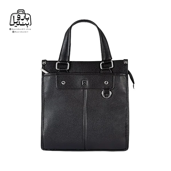 تصویر اختصاصی از نمای جلوی کیف دستی اداری حاصل ۲۰-۱۷۱ در رنگ مشکی