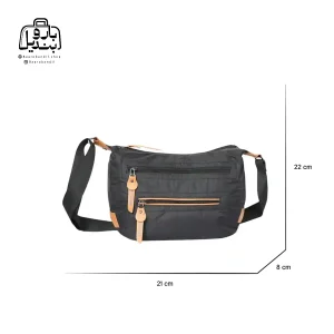 تصویر اختصاصی از سایزبندی کیف دوشی بنج کد ۰۱-۲۵۹۶ در رنگ مشکی