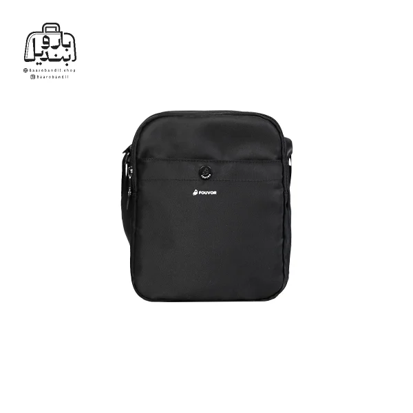 تصویر اختصاصی از نمای جلوی کیف دوشی فوور کد 2918-06 در رنگ مشکی