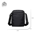 تصویر اختصاصی از سایزبندی کیف دوشی بنج کد ۱۷۱۳-۲۵ در رنگ مشکی