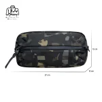 تصویر اختصاصی از نمای جلوی کیف کمری لیستات کد ۲۲۱۳ در طرح چریکی همراه با سایزبندی