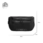 تصویر اختصاصی از سایزبندی کیف کمری لیستات کد ۳۶۰۹ در رنگ مشکی