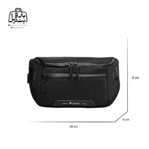 تصویر اختصاصی از سایزبندی کیف کمری لیستات کد ۳۶۰۹ در رنگ مشکی