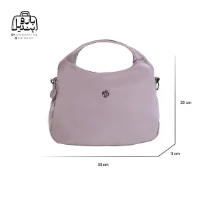 تصویر اختصاصی از نمای جلوی کیف زنانه دوشی بوبو کد ۱۸۴۰ در رنگ یاسی همراه با سایزبندی