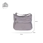 تصویر اختصاصی از نمای جلوی کیف زنانه دوشی بوبو کد ۵۳۰۶ در رنگ یاسی همراه با سایزبندی