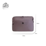 تصویر اختصاصی از نمای جلوی کیف زنانه دوشی بوبو کد ۸۵۳۸ در رنگ طوسی یاسی همراه با سایزبندی