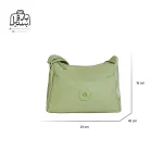 تصویر اختصاصی از نمای جلوی کیف زنانه دوشی بوبو کد ۹۶۱۲ در رنگ یاسی همراه با سایزبندی