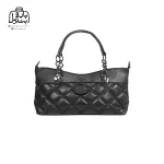 تصویر اختصاصی از نمای جلوی کیف زنانه دنیز جنوا کد ۰۰۱۰ طرحدار در رنگ مشکی