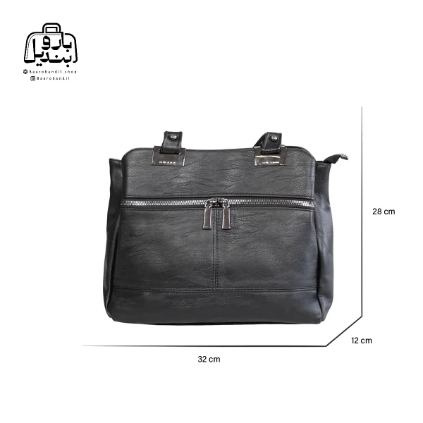 تصویر اختصاصی از سایزبندی کیف زنانه دنیز جنوا کد ۰۰۱۰۱ در رنگ مشکی