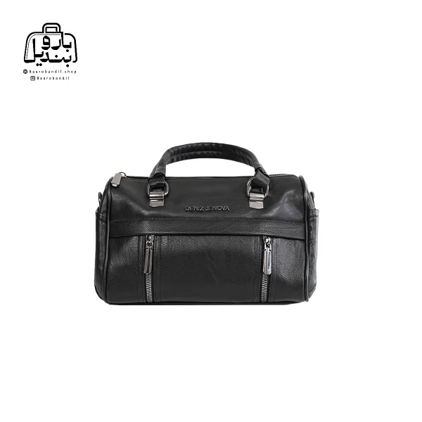 تصویر اختصاصی از نمای جلوی کیف زنانه دنیز جنوا کد ۰۰۱۰۲ در رنگ مشکی
