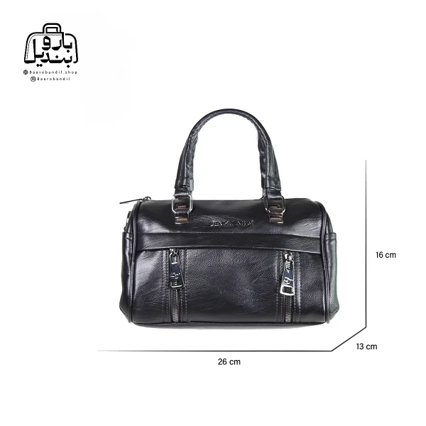 تصویر اختصاصی از سایزبندی کیف زنانه دنیز جنوا کد ۰۰۱۰۲ در رنگ مشکی