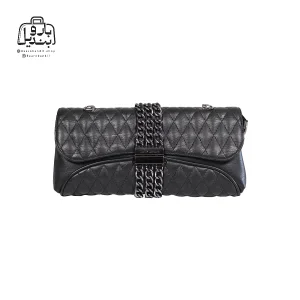 تصویر اختصاصی از نمای جلوی کیف زنانه دنیز جنوا کد ۰۰۱۰۵ در رنگ مشکی