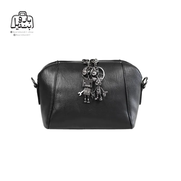 تصویر اختصاصی از نمای جلوی کیف زنانه دنیز جنوا کد ۰۰۱۰۸ در رنگ مشکی