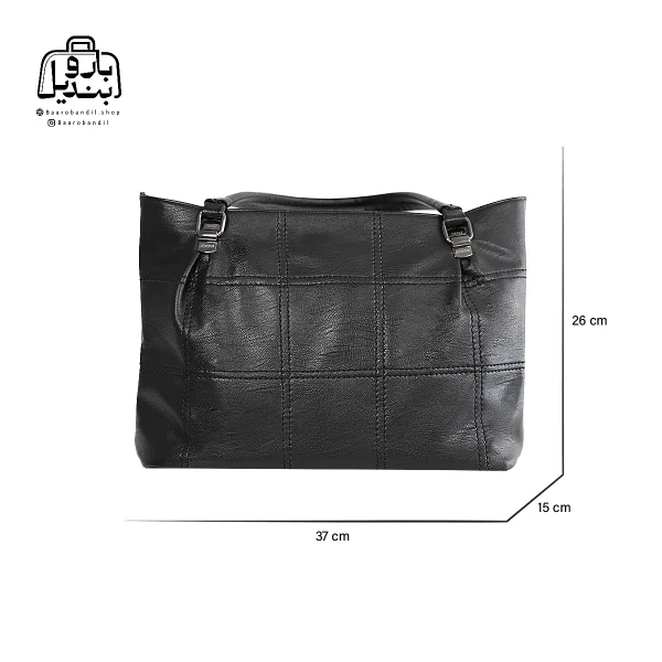 تصویر اختصاصی از سایزبندی کیف زنانه دنیز جنوا کد ۰۰۱۰۹ در رنگ مشکی