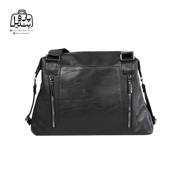 تصویر اختصاصی از نمای جلوی کیف دوشی زنانه دنیز جنوا کد ۰۰۱۱۳a در رنگ مشکی