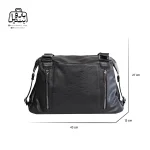 تصویر اختصاصی از سایزبندی کیف دوشی زنانه دنیز جنوا کد ۰۰۱۱۳b در رنگ مشکی