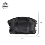 تصویر اختصاصی از نمای جلوی کیف زنانه دنیز جنوا کد ۰۰۵۸-۱ در رنگ مشکی همراه با سایزبندی