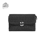 تصویر اختصاصی از نمای جلوی کیف زنانه دنیز جنوا کد ۰۰۶۶ در رنگ مشکی