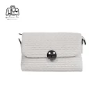 تصویر اختصاصی از نمای جلوی کیف زنانه دنیز جنوا کد ۰۰۶۶ در رنگ سفید