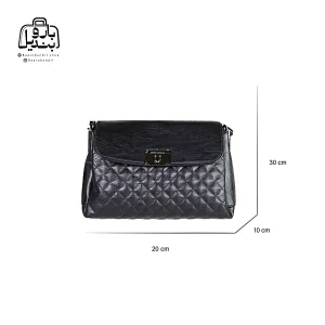 تصویر اختصاصی از سایزبندی کیف زنانه دنیز جنوا کد ۰۰۷۶ در رنگ مشکی