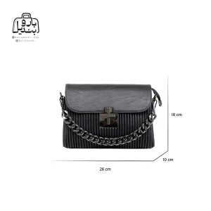 تصویر اختصاصی از سایزبندی کیف زنانه دنیز جنوا کد ۰۰۸۷ در رنگ مشکی