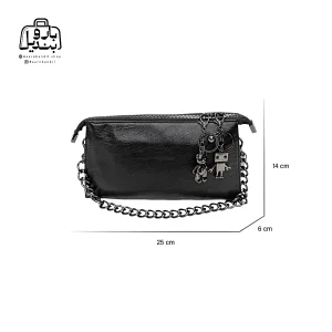 تصویر اختصاصی از سایزبندی کیف دوشی زنانه دنیز جنوا کد ۰۰۸۸ در رنگ مشکی