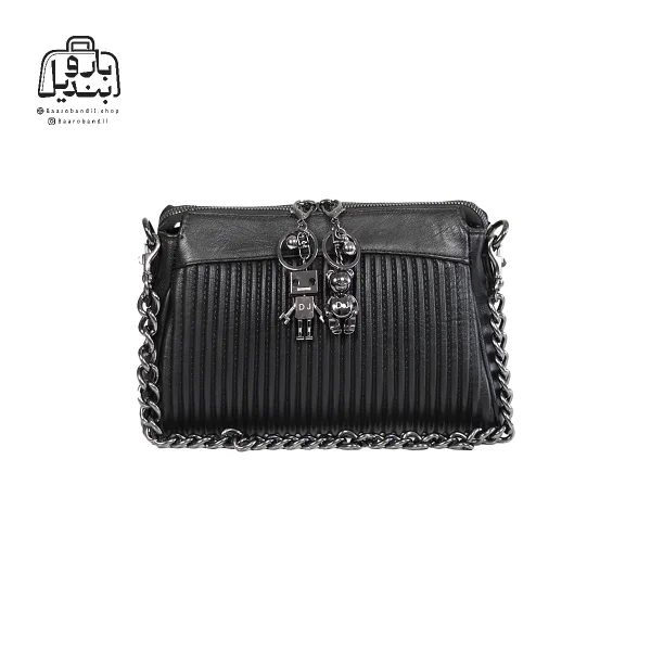 تصویر اختصاصی از نمای جلوی کیف زنانه دنیز جنوا کد ۰۰۸۹ در رنگ مشکی