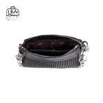 تصویر اختصاصی از زیپ باز کیف دوشی زنانه دنیز جنوا کد ۰۰۸۹ در رنگ مشکی