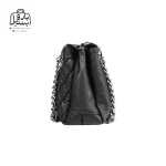 تصویر اختصاصی از نمای کناری کیف زنانه دنیز جنوا کد ۰۰۹۰ در رنگ مشکی