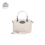 تصویر اختصاصی از نمای جلوی کیف زنانه دنیز جنوا کد ۰۰۹۴ در رنگ سفید همراه با بند