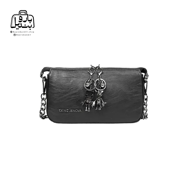 تصویر اختصاصی از نمای جلوی کیف زنانه دنیز جنوا کد ۰۰۹۹ در رنگ مشکی