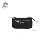 تصویر اختصاصی از نمای جلوی کیف زنانه دوشی ایپول کد 6006-13 در رنگ مشکی همراه با سایزبندی