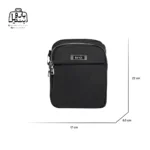 تصویر اختصاصی از سایزبندی کیف زنانه دوشی ایپول کد 6026-03 در رنگ مشکی