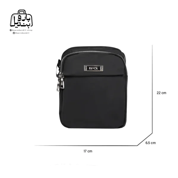 تصویر اختصاصی از سایزبندی کیف زنانه دوشی ایپول کد 6026-03 در رنگ مشکی