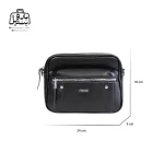 تصویر اختصاصی از نمای جلوی کیف دوشی زنانه ماندیرو کد ۲۰۰۹md در رنگ مشکی همراه با سایزبندی