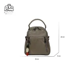 تصویر اختصاصی از نمای جلوی کیف دوشی زنانه موجیتو کد 7657 در رنگ سبز همراه با سایزبندی