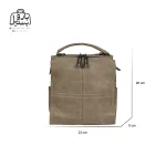 تصویر اختصاصی از نمای جلوی کیف دوشی زنانه موجیتو کد 7660 در رنگ سبز همراه با سایزبندی